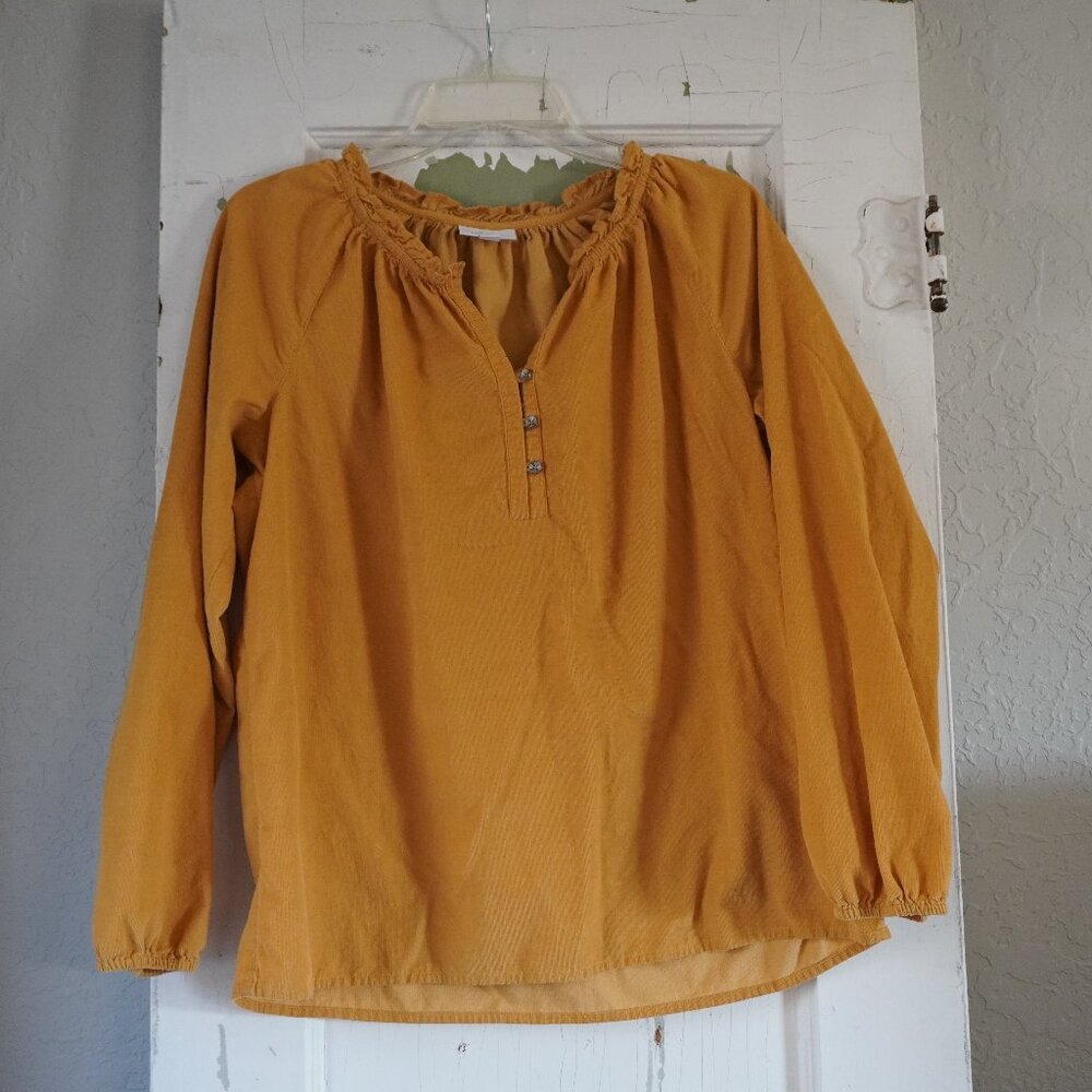 J. Jill Corduroy Long Sleeve Top